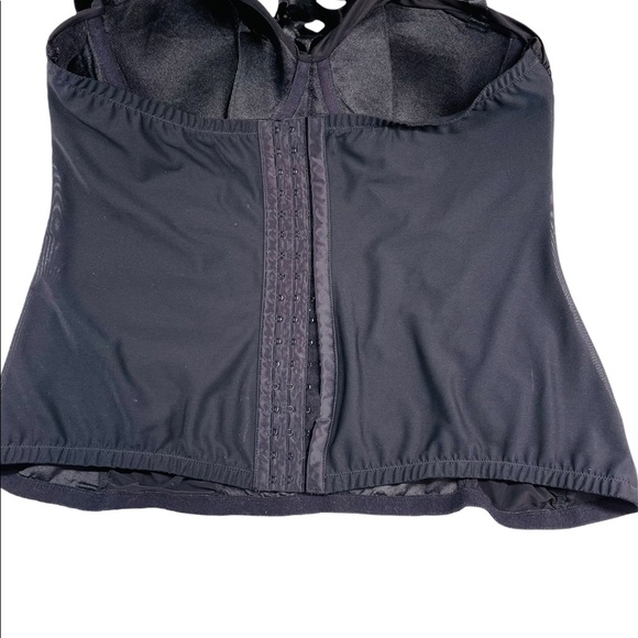 Torrid black satin and sheer bustier - Picture 2 of 9
